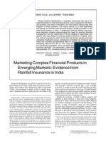 Marketing Complex Financial Products in Emerging Markets: Evidence From Rainfall Insurance in India