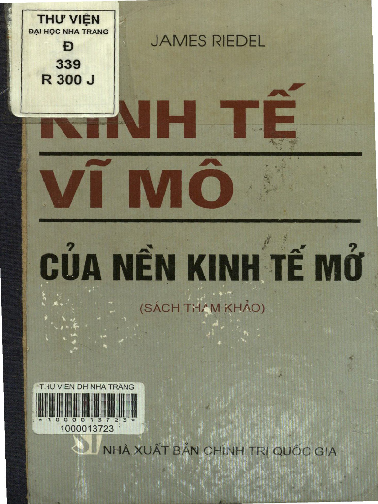 James Riedel - Kinh tế vĩ mô của nền kinh tế mở | PDF