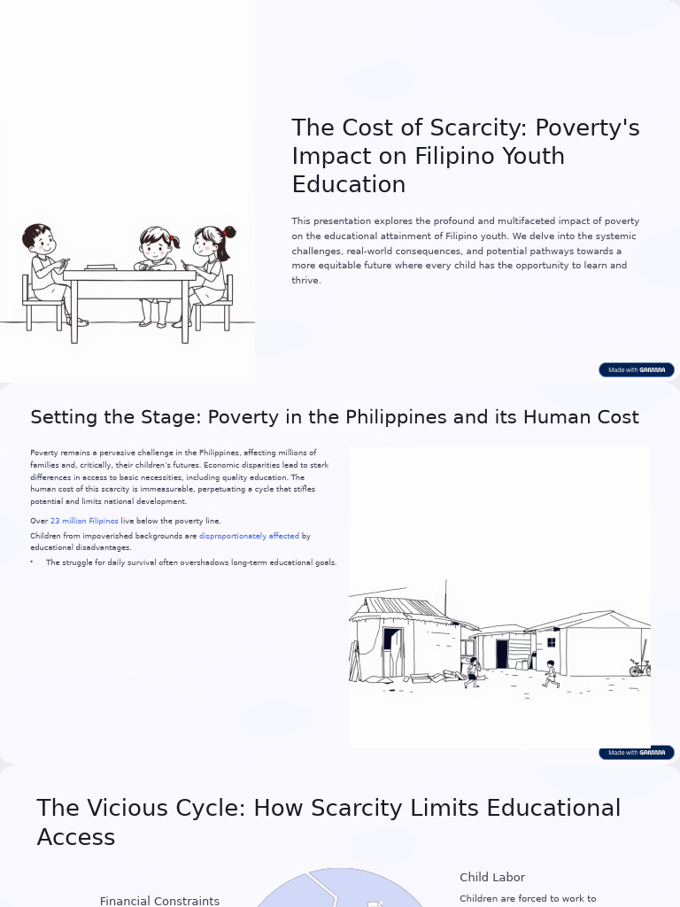 The Cost of Scarcity Povertys Impact on Filipino Youth Education | PDF ...