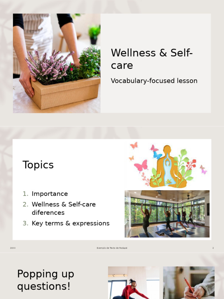 Wellness and Selfcare Vocabularyfocused Lesson Debating Argumentation ...