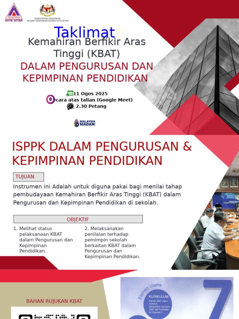 Taklimat Kbat Kepimpinan | PDF