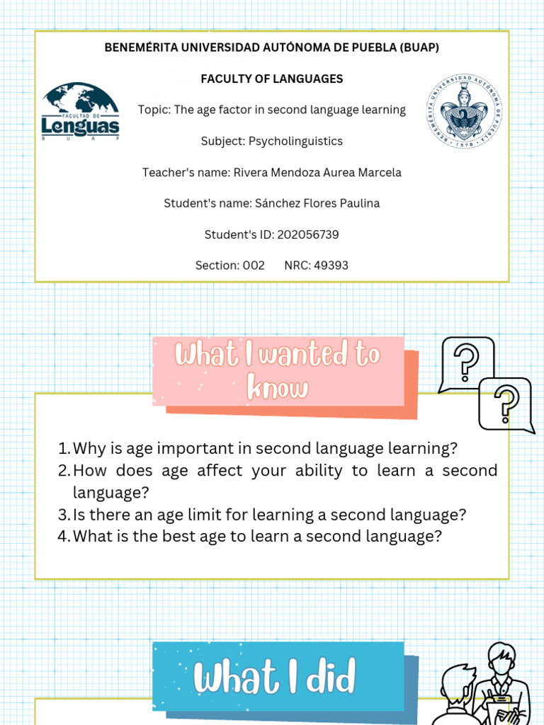 The Age Factor in Second Language Learning | PDF | Second Language ...