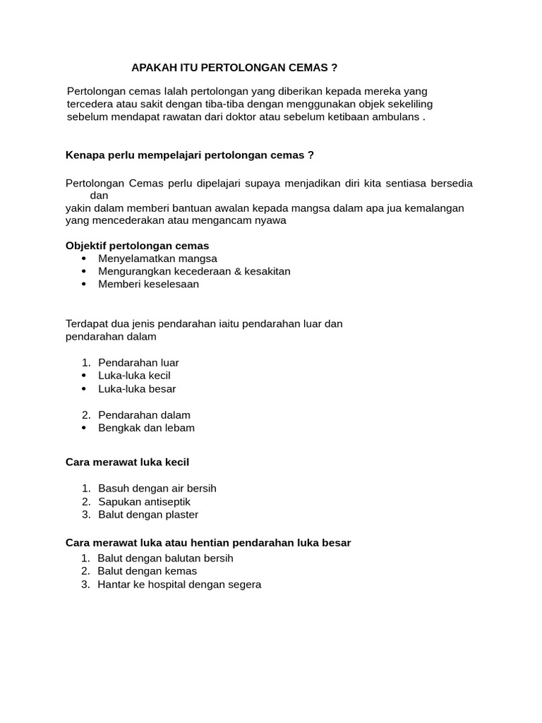 Apakah Itu Pertolongan Cemas | PDF