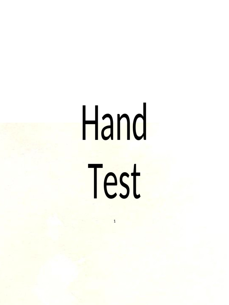 Prueba de la Mano: Historia y Procedimiento | PDF | Esquizofrenia