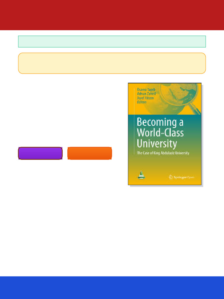 Becoming a World Class University The case of King Abdulaziz University ...