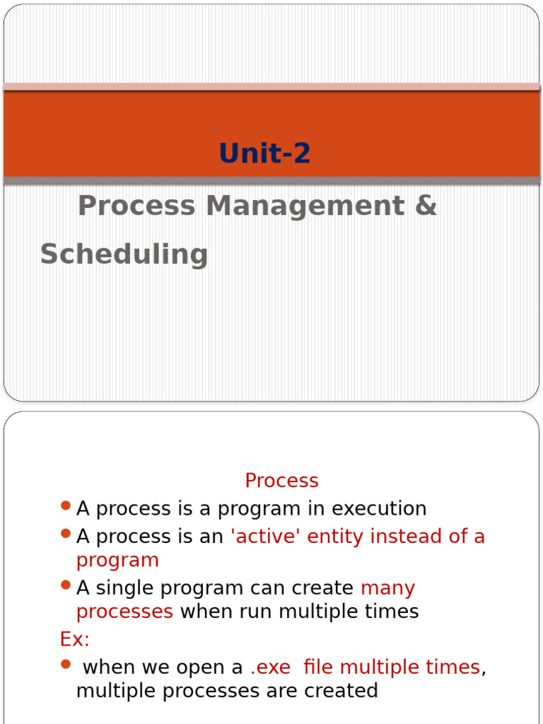 Process Management and Scheduling Overview | PDF | Process (Computing ...