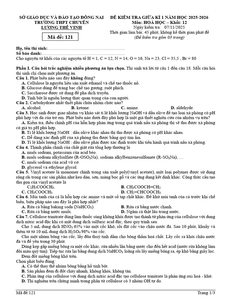 HOA - 2526 - GK1 - K12 - Ma de 121 | PDF