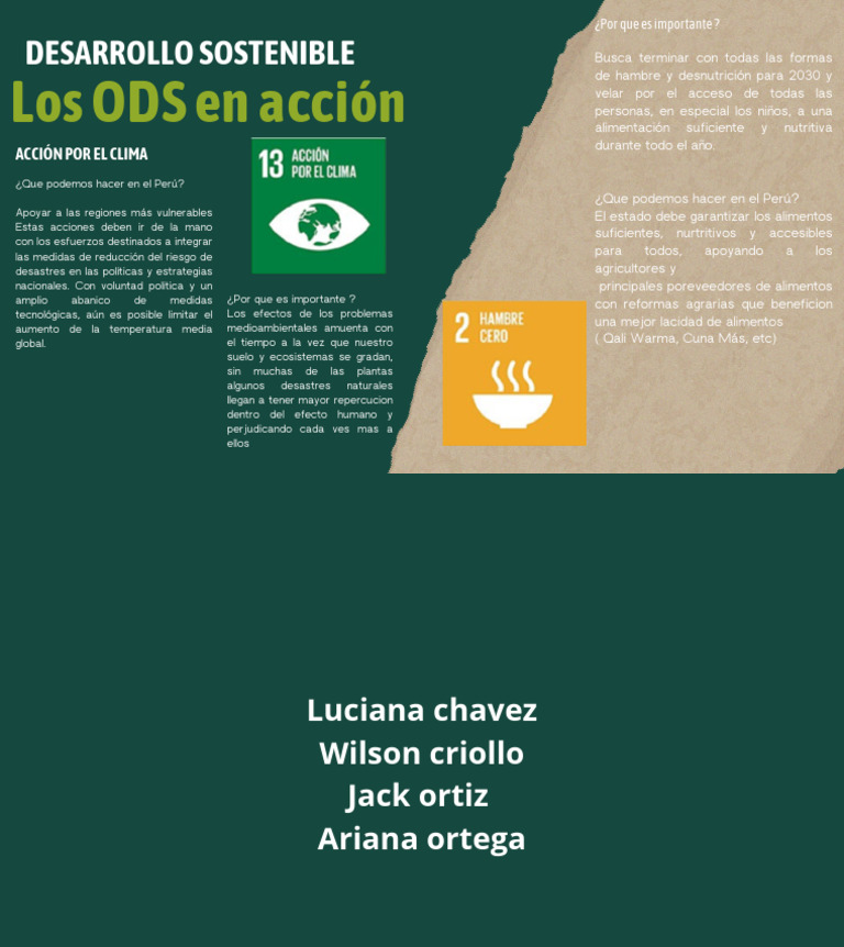 ODS y Desarrollo Sostenible en Perú | PDF | Sustentabilidad ...