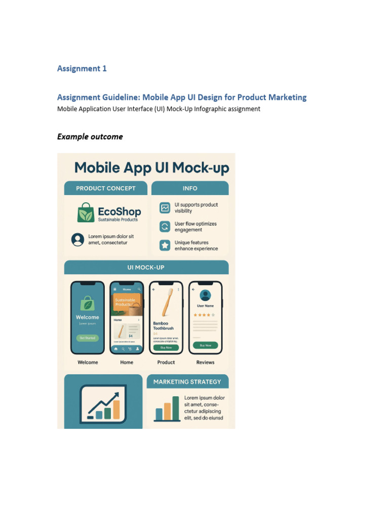 Mobile App UI Design Assignment Guide | PDF | Mobile App | User ...
