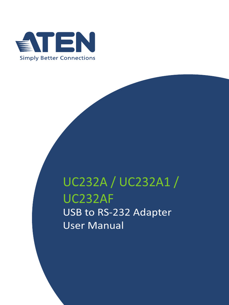 UC232A USB to RS-232 Adapter Manual | PDF | Usb | Computer File