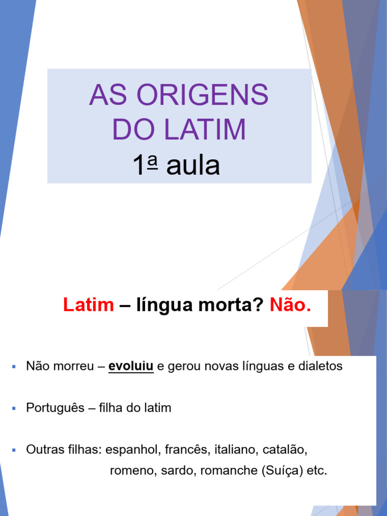 Origens e Evolução do Latim | PDF | Latim | Idiomas