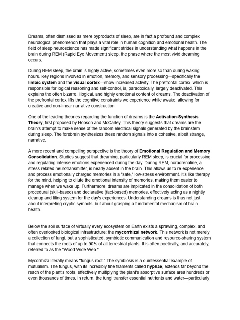 Untitled Document | PDF | Rapid Eye Movement Sleep | Dream