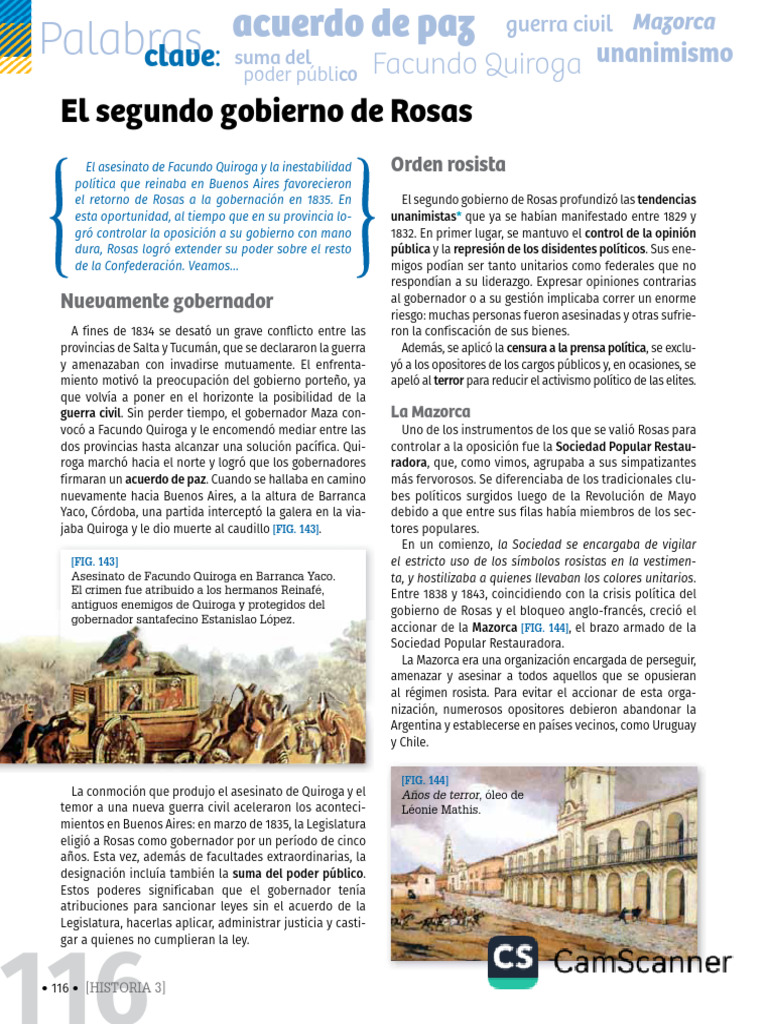 Rosas y el Control Político en 1835 | PDF | Buenos Aires | Arancel