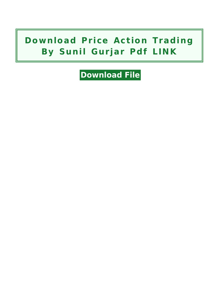 ? Download Price Action Trading by Sunil Gurjar PDF LINK | PDF