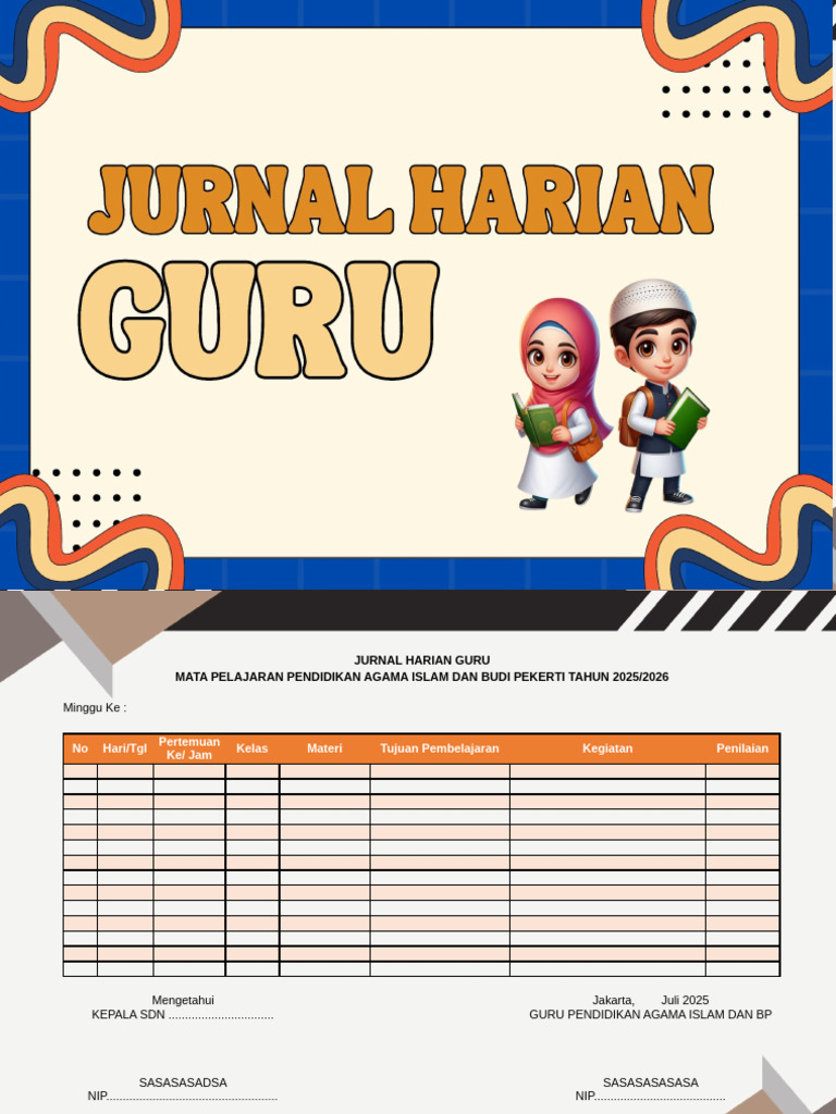 Jurnal Harian Guru PAI 2025/2026 | PDF