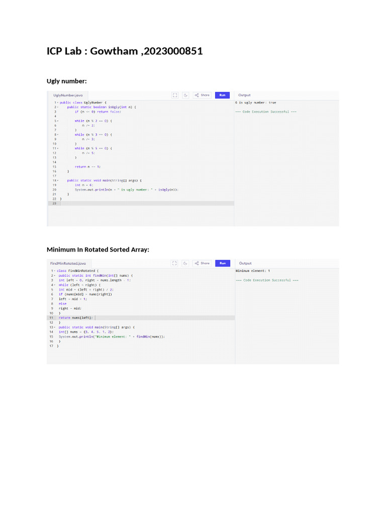 ICP Lab | PDF