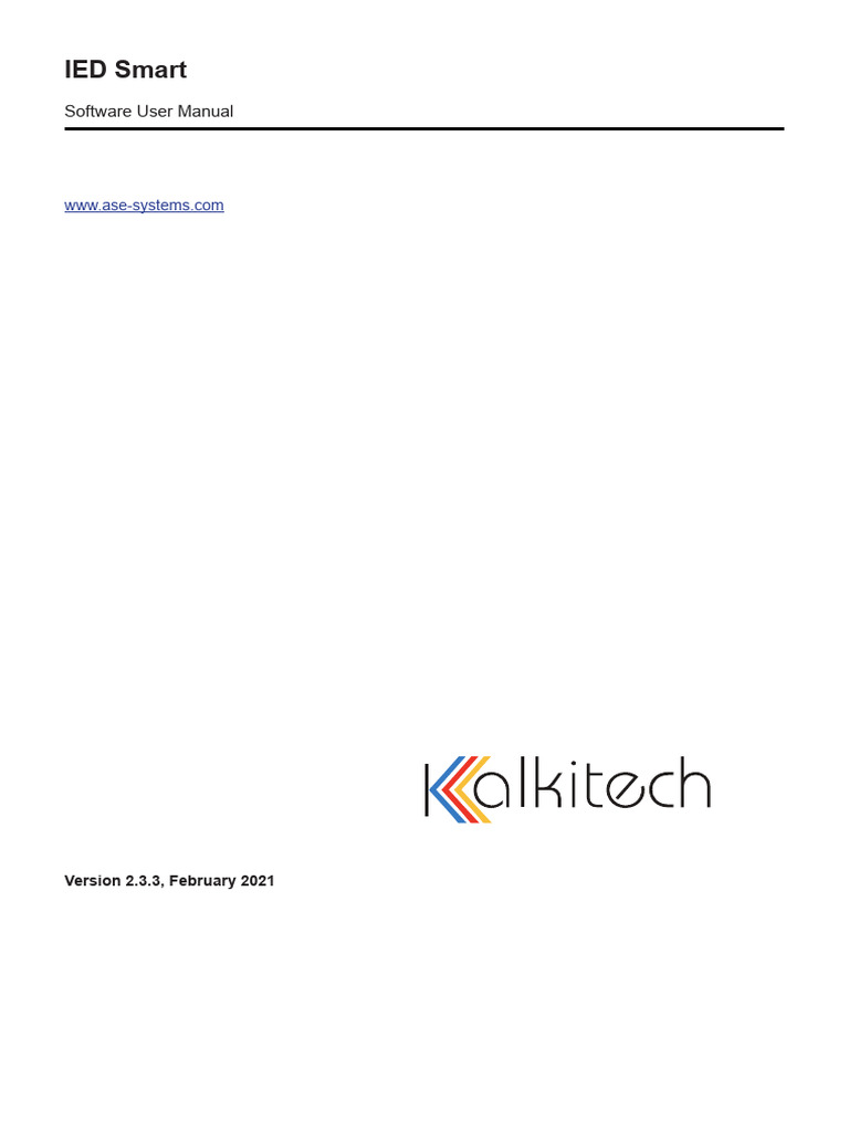 IED Smart Software User Manual | PDF | Computing | System Software