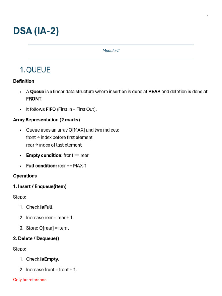 Queue and Linked List Data Structures | PDF | Queue (Abstract Data Type ...