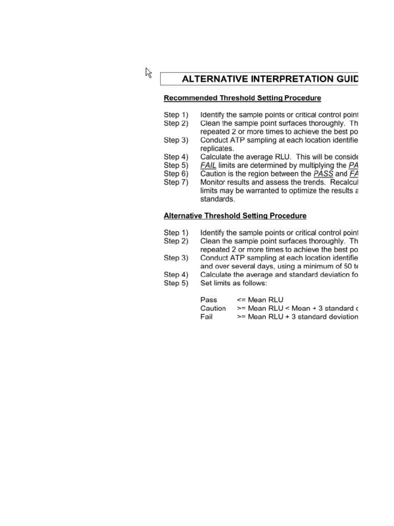 RLU Guideline Settings | PDF
