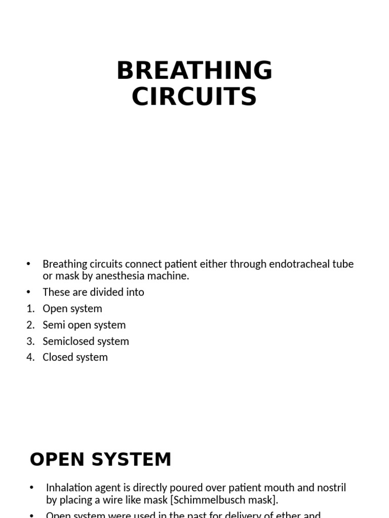 Breathing Circuits | PDF | Breathing | Respiration