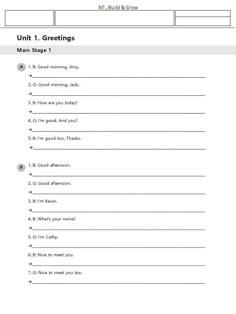 Listening Stage Starter 1 - Translation Worksheet | PDF