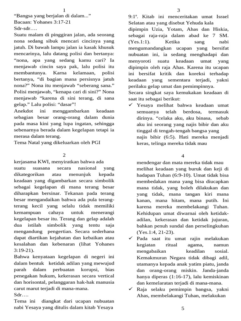 Terang Besar Telah Bersinar | PDF