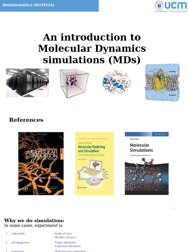 Introduction to Molecular Dynamics Simulations | PDF | Molecular ...