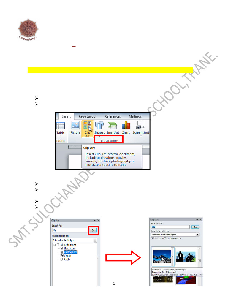 STD 3 - Term II - Chapter 3 - MS Word - Insert Picture and Shapes (2025 ...