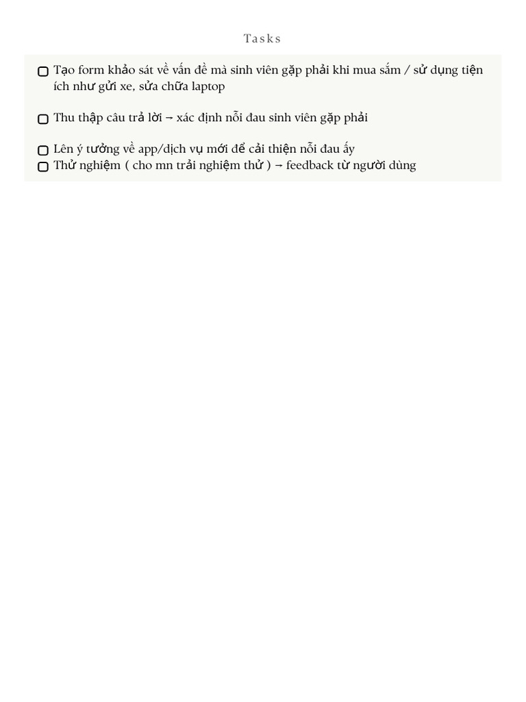 Afternoon Tasks | PDF