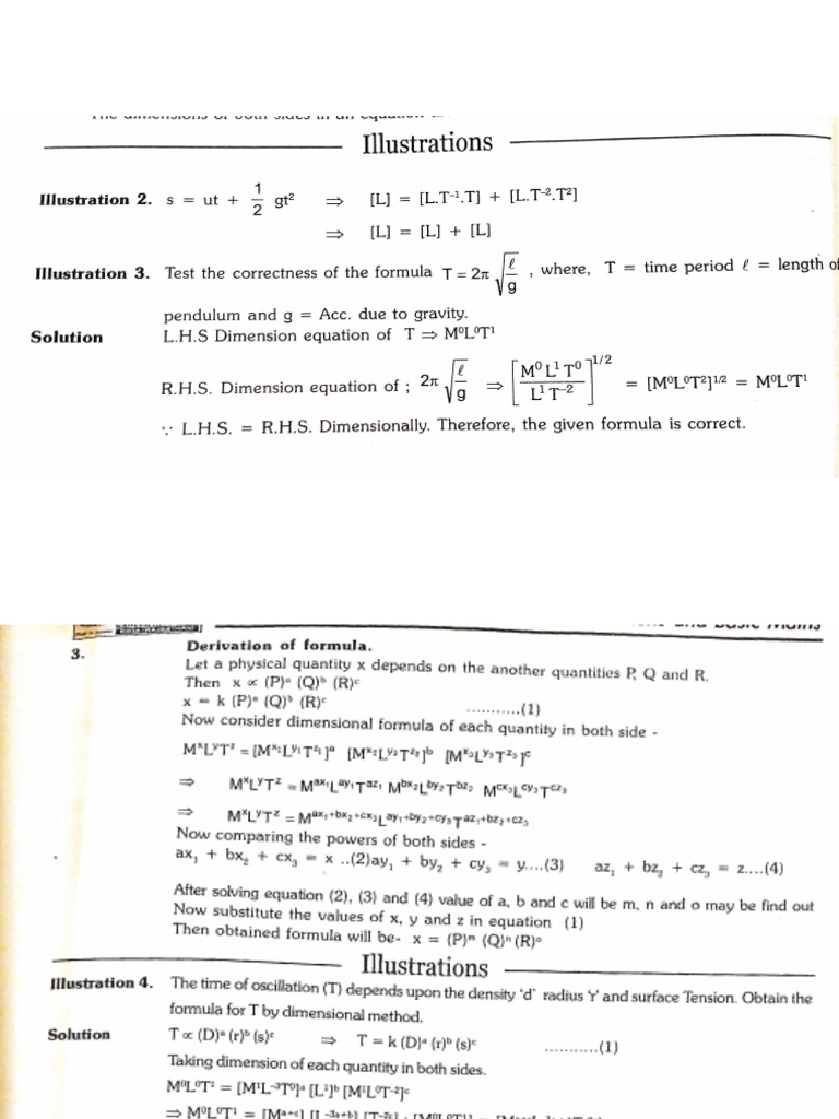 Units and Dimensions. | PDF