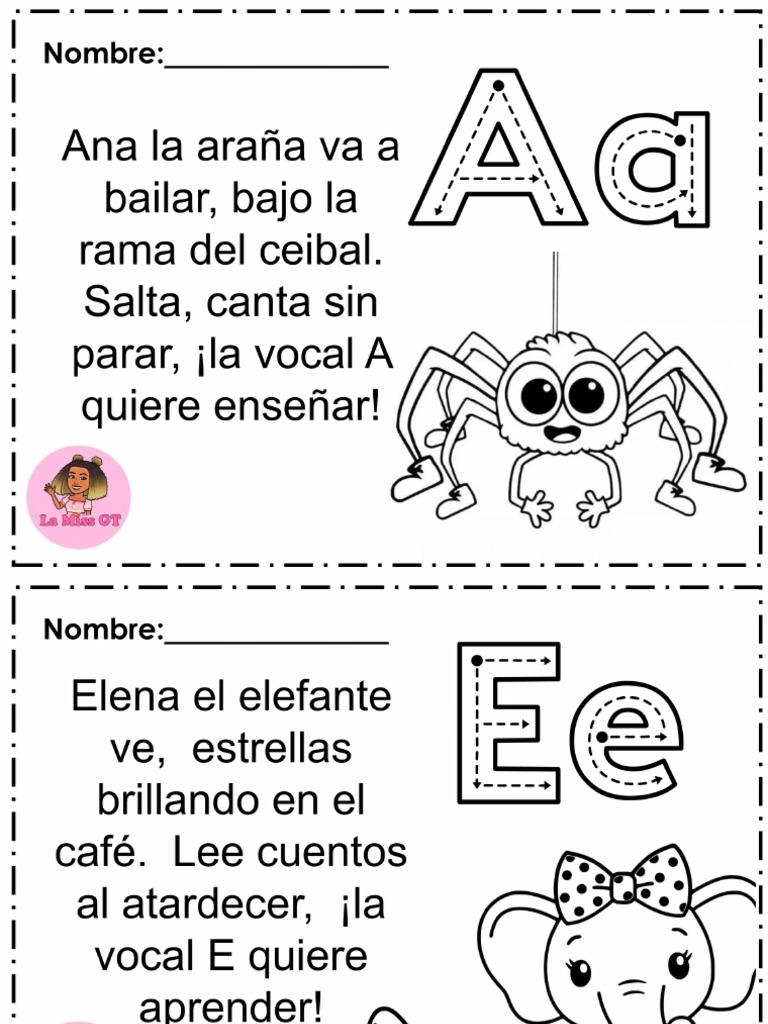 Actividades de Las Vocales Recopilado Por Mundo de Rukkia | PDF