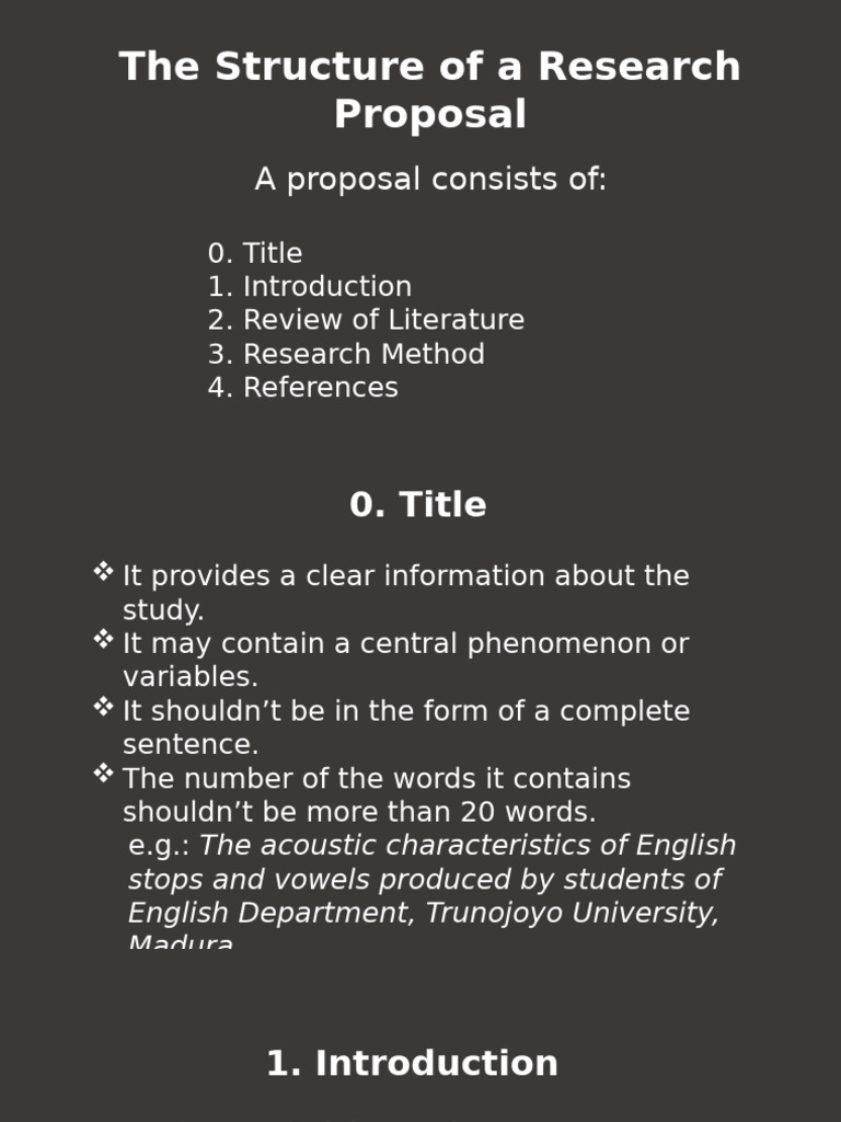 Research Proposal Structure Guide | PDF | English Language | Languages