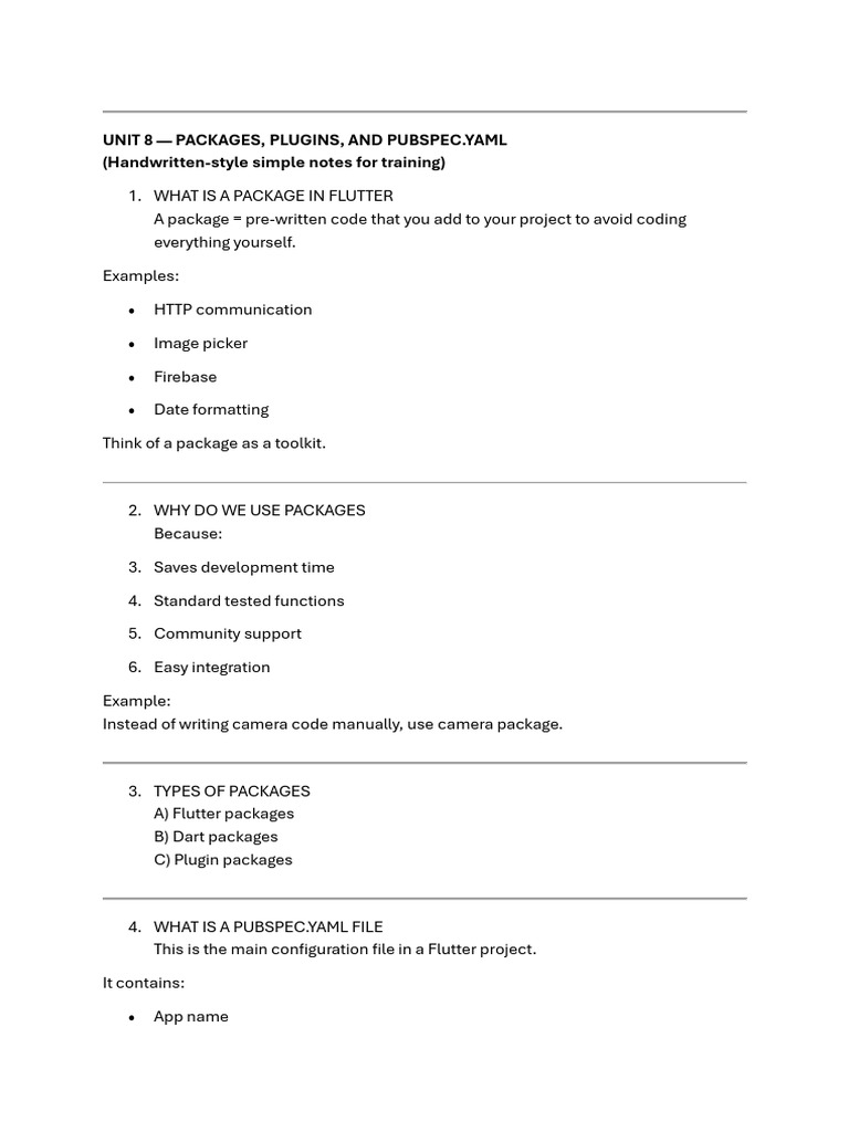 UNIT 8 FLUTTER | PDF | Software | Computing