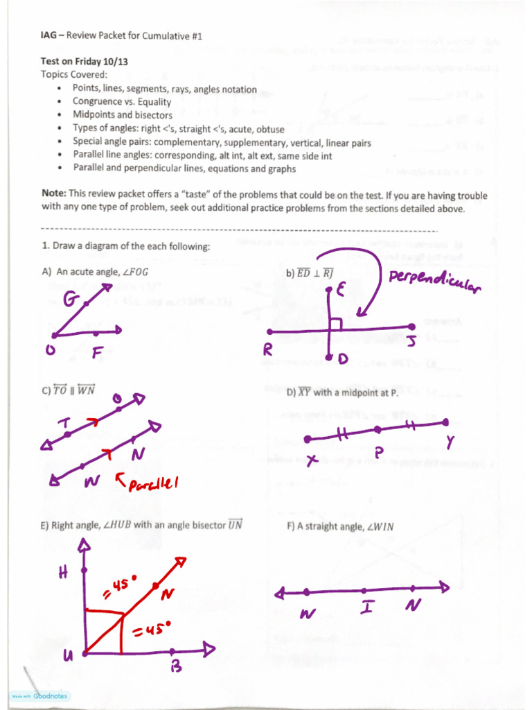 Cumulative Geometry Review Packet | PDF | Euclidean Geometry | Euclid