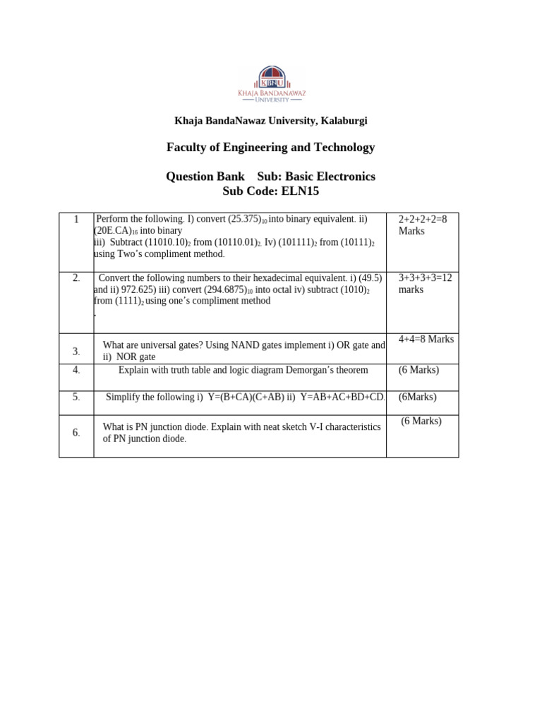 QB Basic Electronics25 | PDF | Rectifier | Operational Amplifier