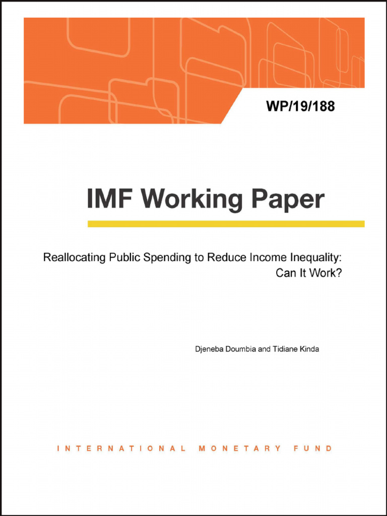 IMF. (2019) - Reallocating Public Spending To Reduce Income Inequality ...