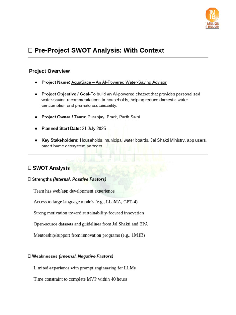 SWOT Analysis Template | PDF