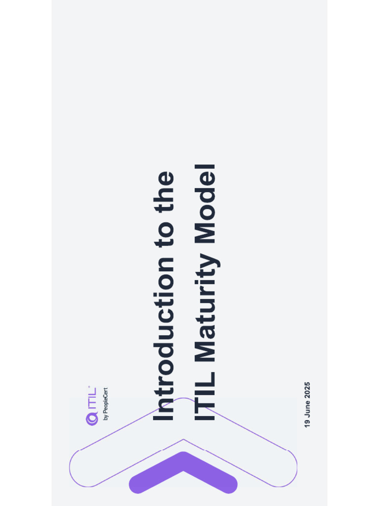 ITSM maturity model - intro | PDF