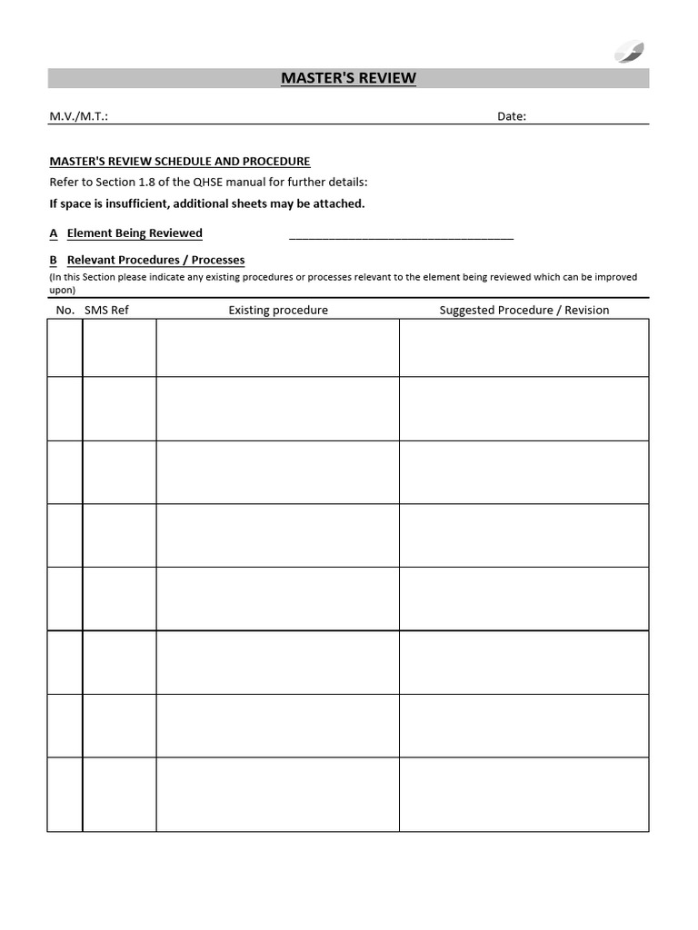 Master's Review Schedule & Procedures | PDF