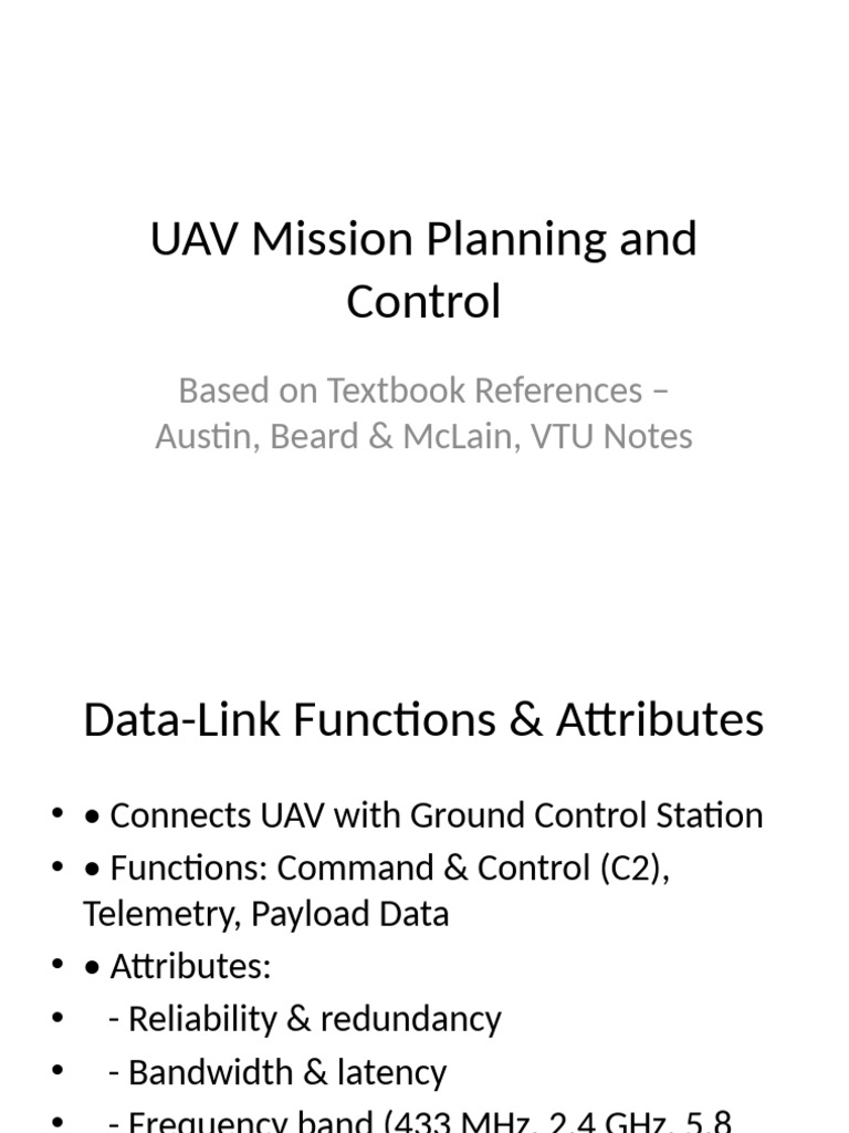 UAV Mission Planning & Data-Link Essentials | PDF