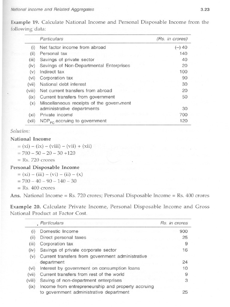 National Income Calculation Examples | PDF | Gross Domestic Product ...