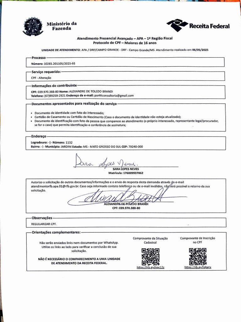 Regularização de CPF em Campo Grande | PDF