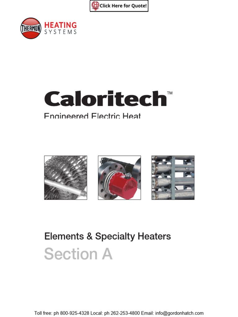 GH Thermon Electric Heat Elements and Specialty Heaters | PDF ...