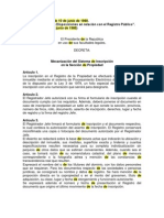 Decreto sobre mecanización del sistema de inscripción en la sección de propiedad