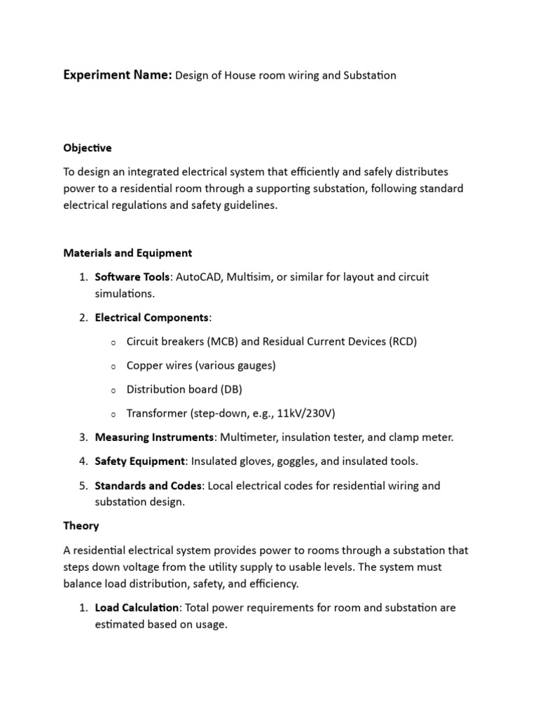 Curated visual reference: Gallery Detail: Residential Electrical System Design Pdf