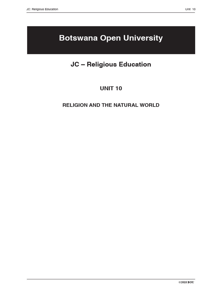 JC_RE_Unit_10 | PDF | God | Bible