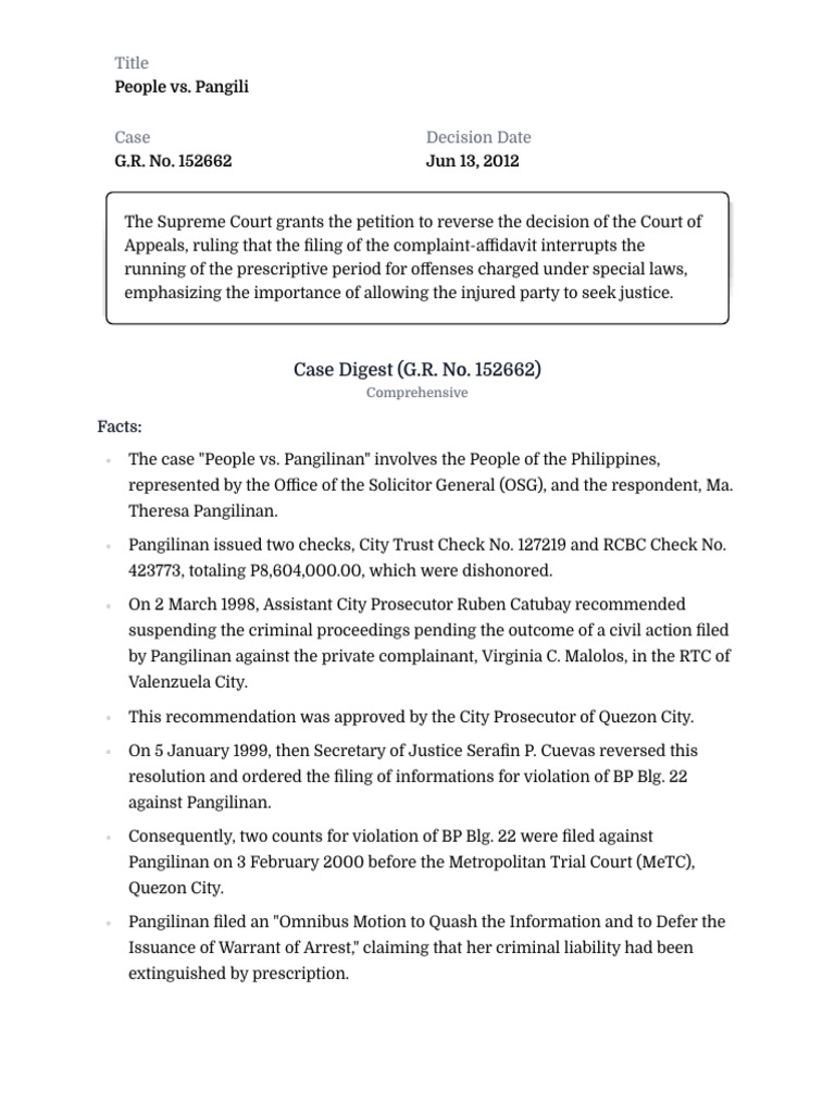 Supreme Court Ruling on BP Blg. 22 Case | PDF | Supreme Court Of The ...