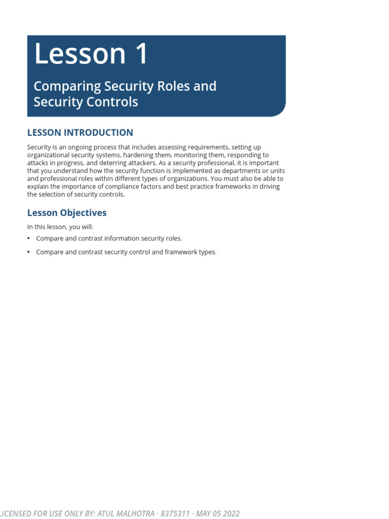 Security Roles and Controls Overview | PDF | Computer Security | Security