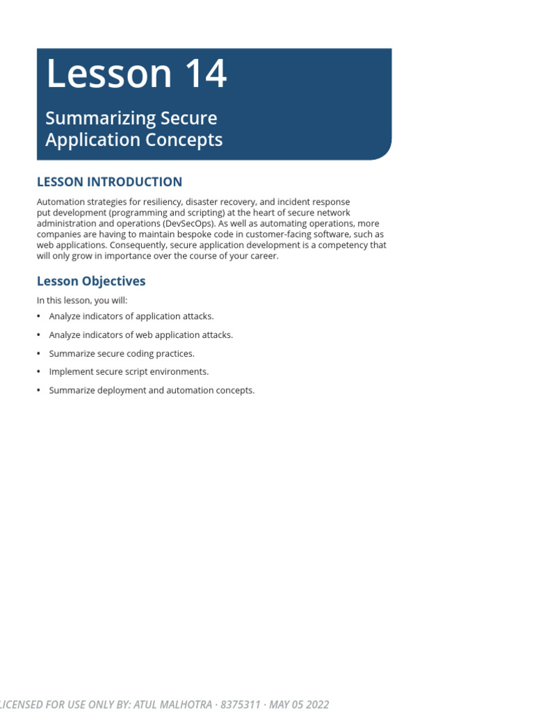 Secure Application Concepts Overview | PDF | Http Cookie | Malware