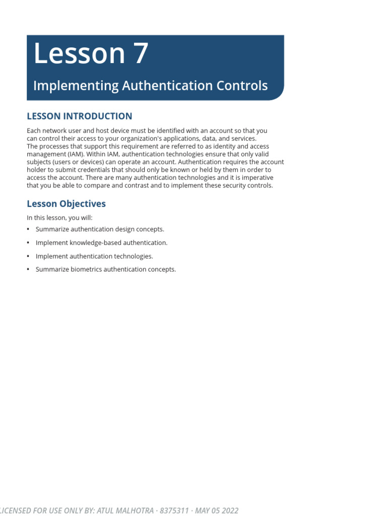 Authentication Controls Implementation Guide | PDF | Password ...